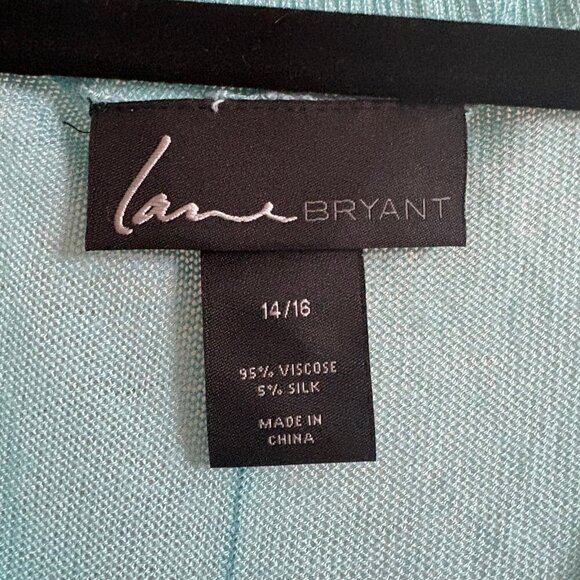 Lane Bryant Aqua Half Sleeve Knit Top 14/16 - Picture 7 of 7